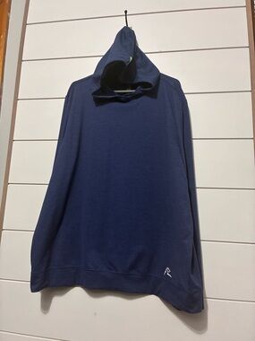 Rhoback Navy Blue Hooded Pullover Sweatshirt